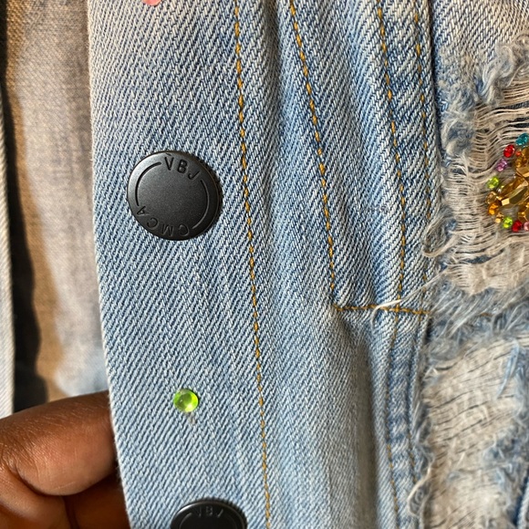 Volcom size medium denim patchwork  vest. - Picture 3 of 8